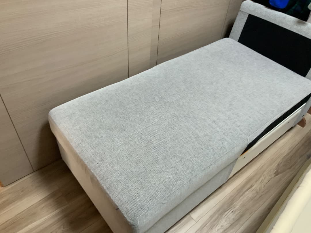 【直接受取】ニトリ 布張りカウチソファベッド ノアーク