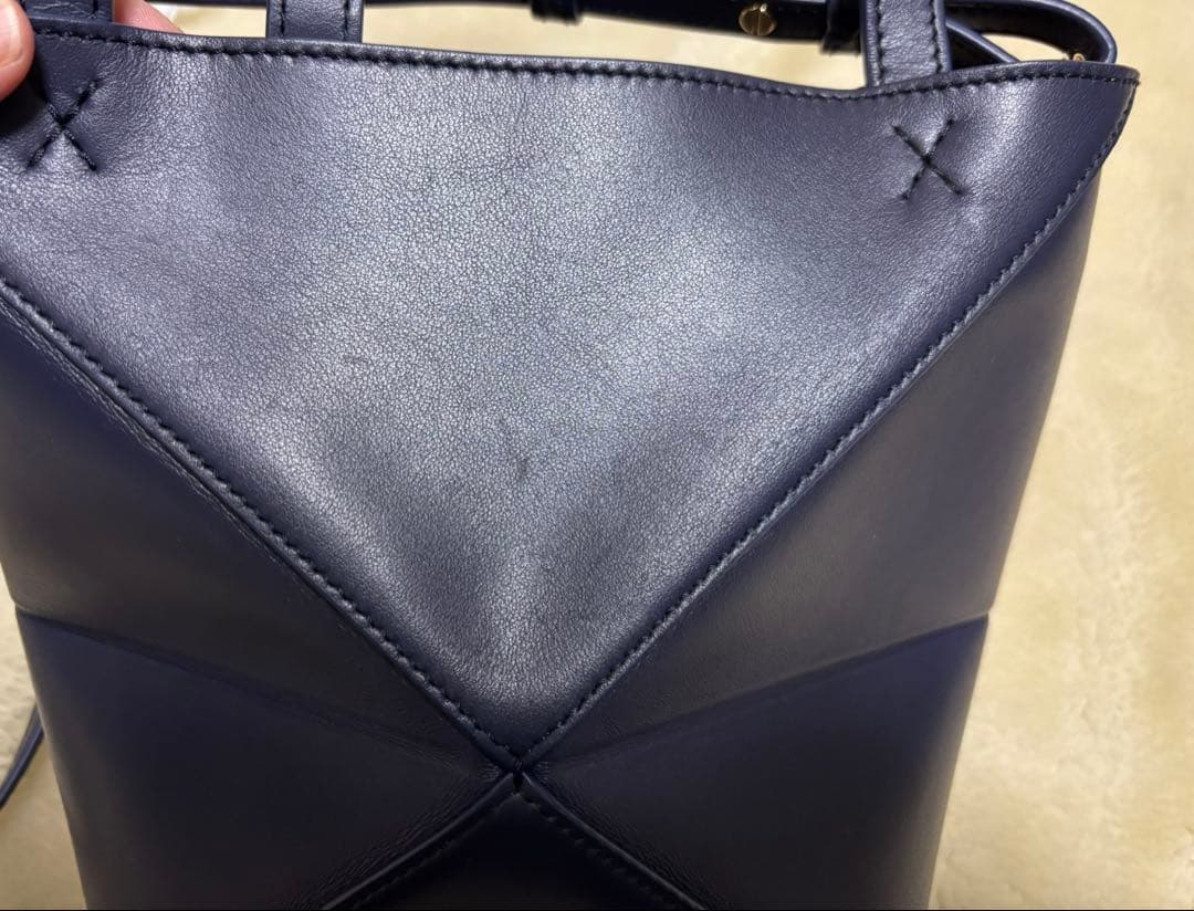 美品◯LOEWE ロエベ　パズルトート　ミニ　ネイビー