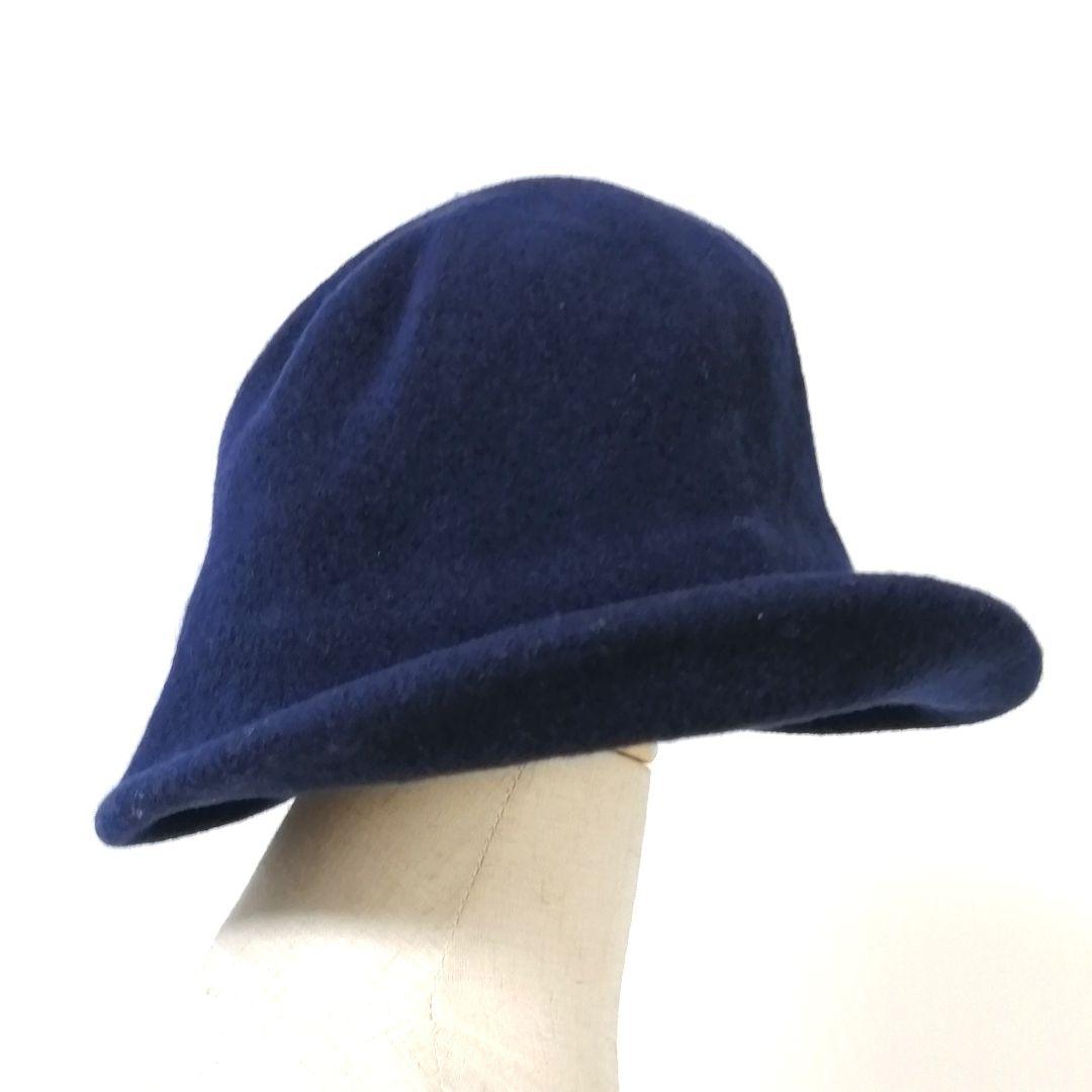 美品✨ ヴィヴィアン　帽子　ハット　オーブ 刺繍　バスククロッシェ　紺　S〜M