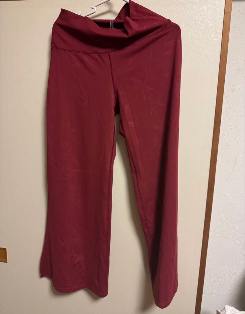 SUKALA エンボスリーフワイドパンツ　ローズコッパー　Lサイズ