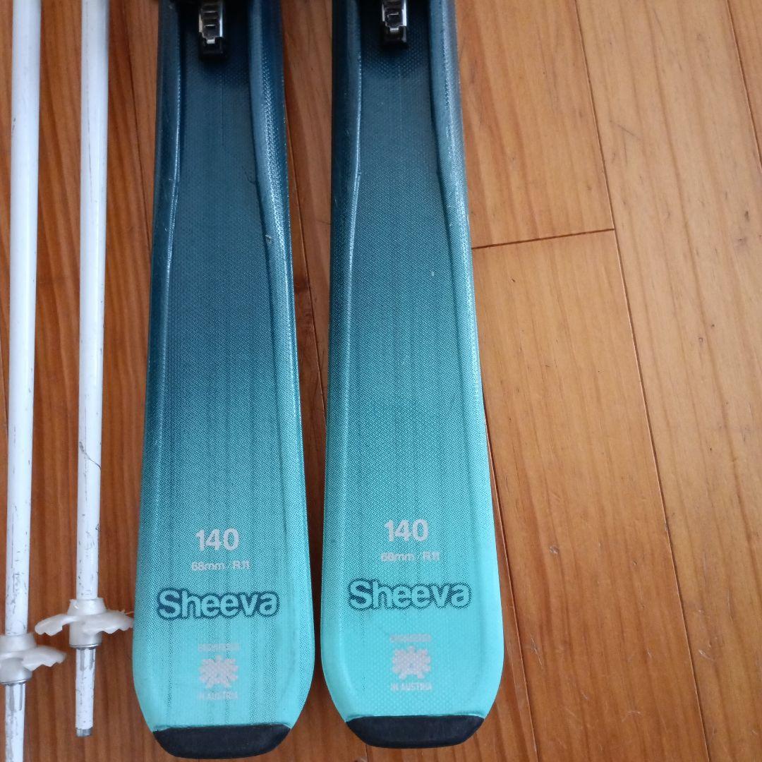 Blizzardスキー140cm、ストック、子供用