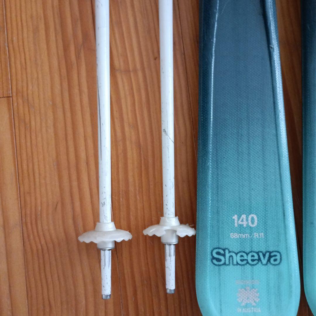 Blizzardスキー140cm、ストック、子供用