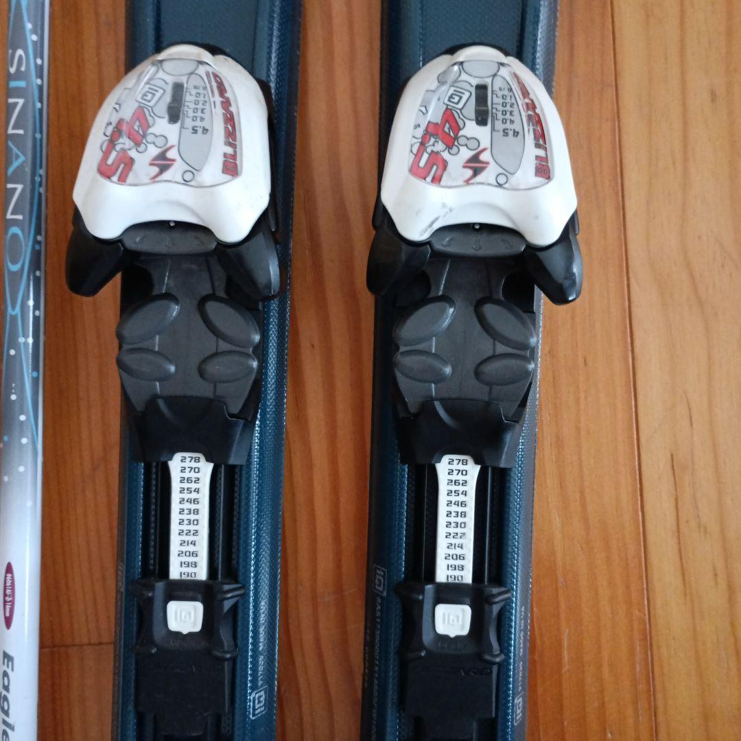 Blizzardスキー140cm、ストック、子供用