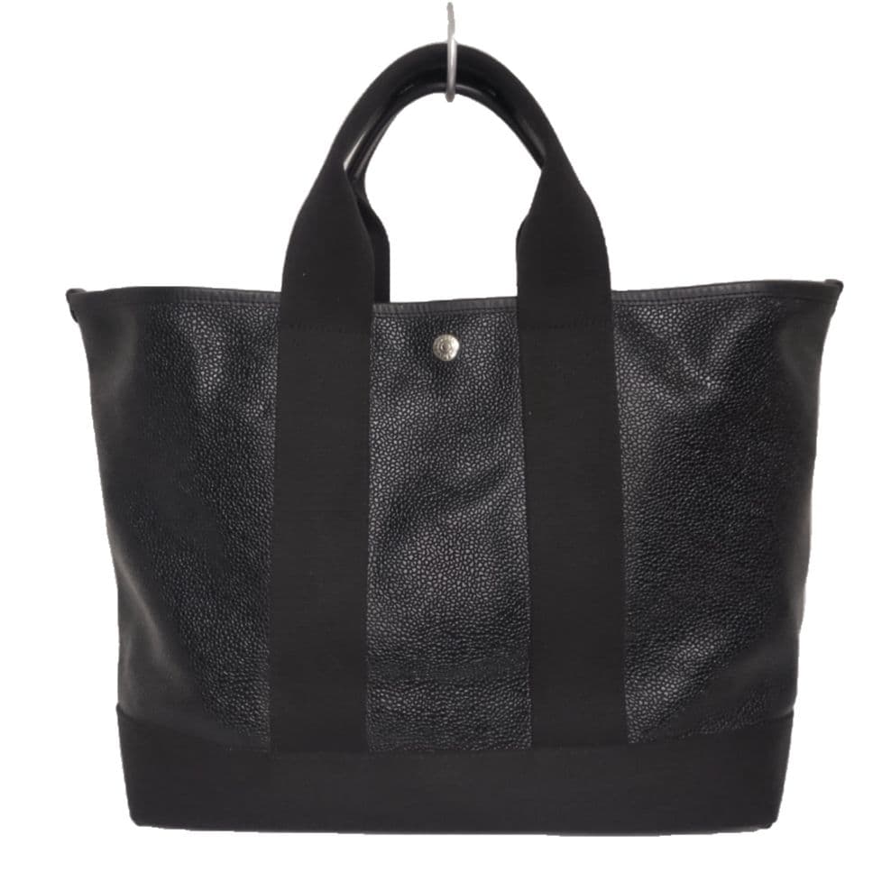 ✨未使用級✨TOPKAPI　スコッチグレイン　ネオレザー　トートバッグ　A4　黒