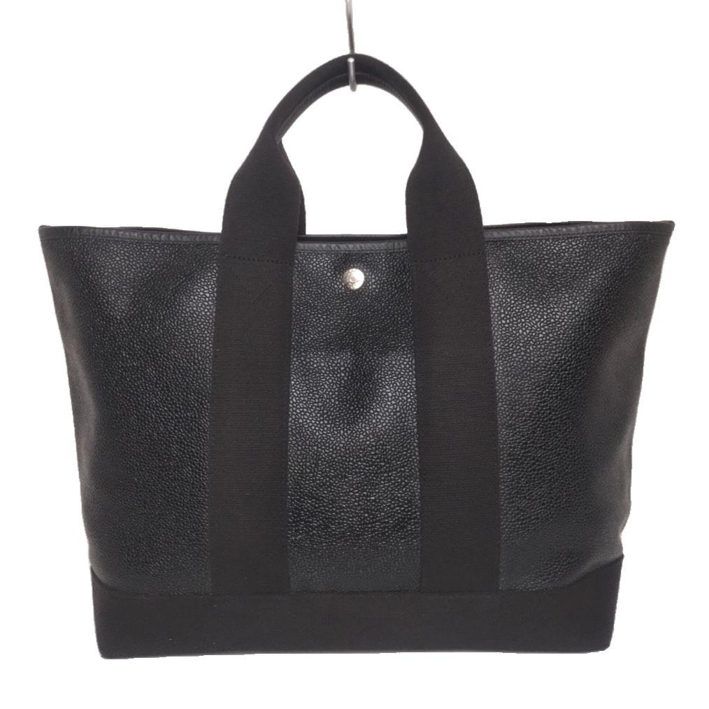 ✨未使用級✨TOPKAPI　スコッチグレイン　ネオレザー　トートバッグ　A4　黒