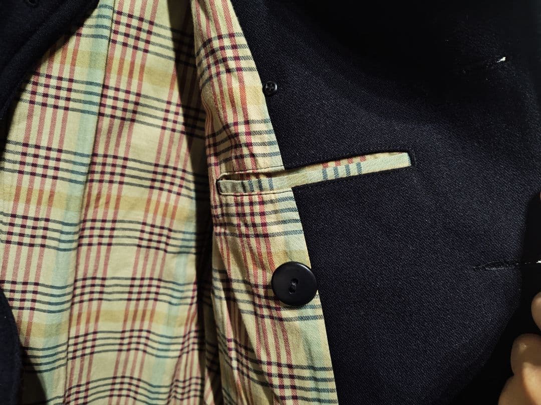 ナイジェルケーボン 40s NAVY Pコート ピーコート 状態良好 48