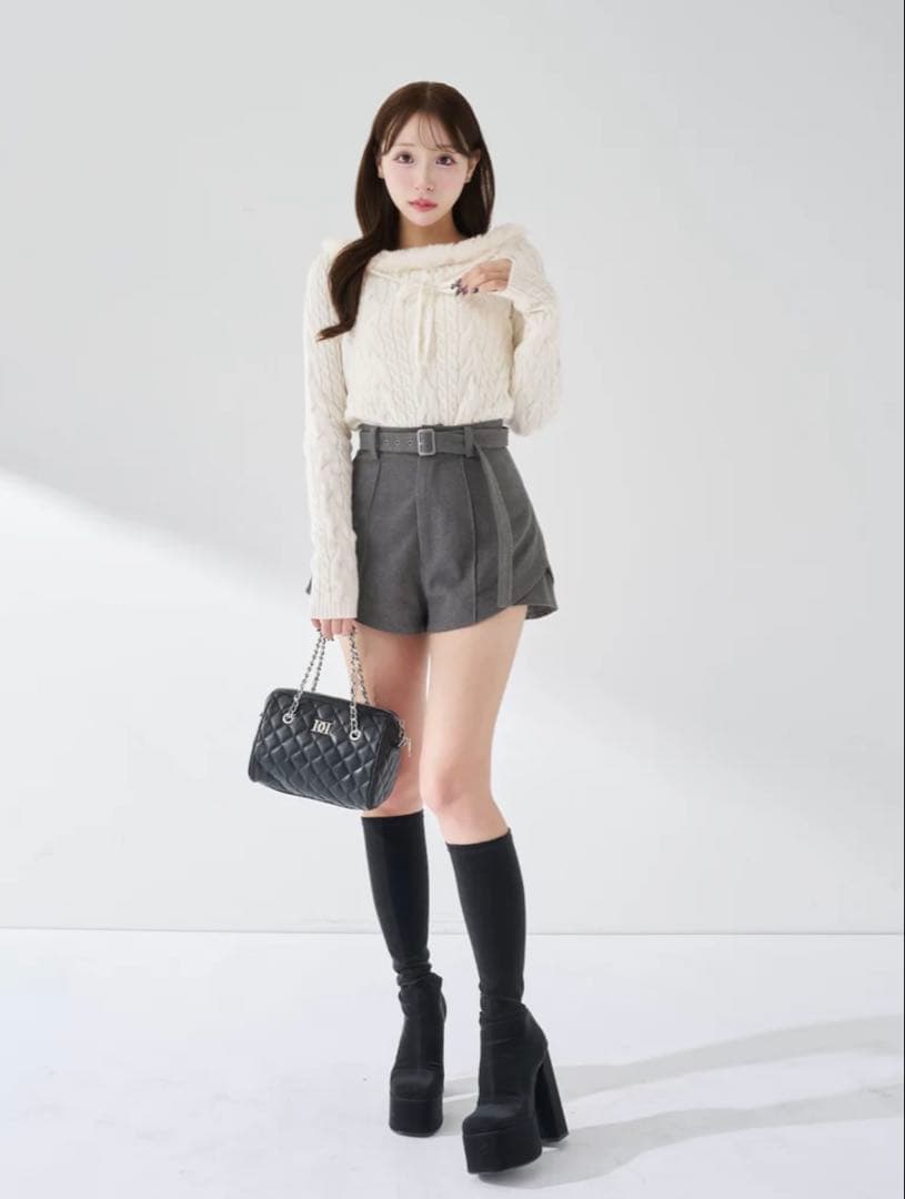 Darich ダーリッチ サイドスリットハイウエストショートパンツ Sサイズ