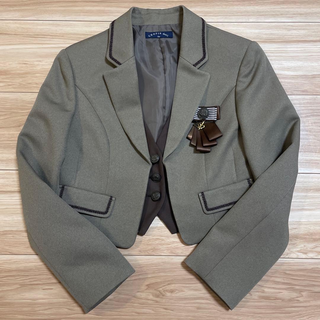 極美品❣️ショパン　女の子　フォーマル　スーツ　150❤️卒業式　卒服　クミキョク