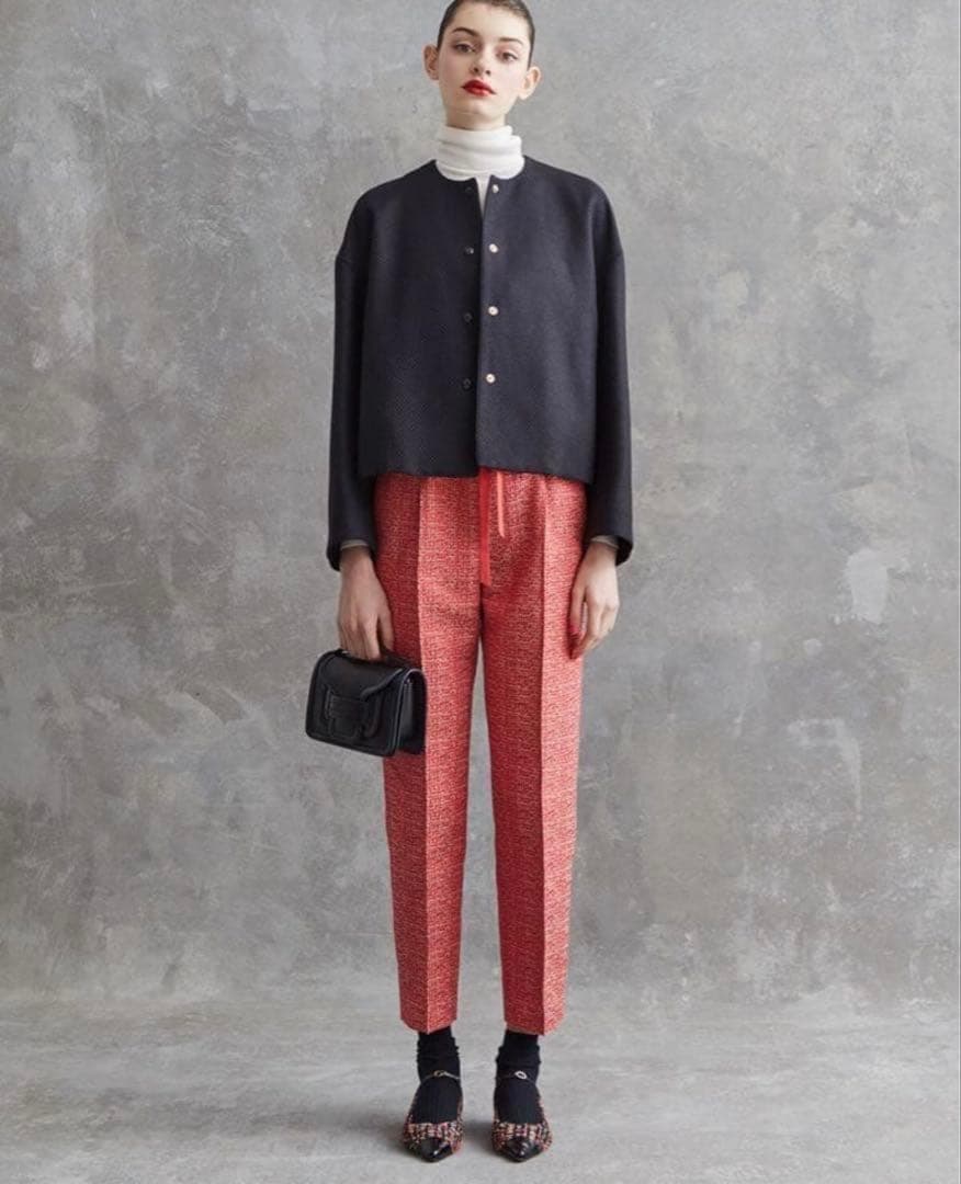 ✨美品✨ ドゥロワー カスリジャガードドロストパンツ シルク 近年 40