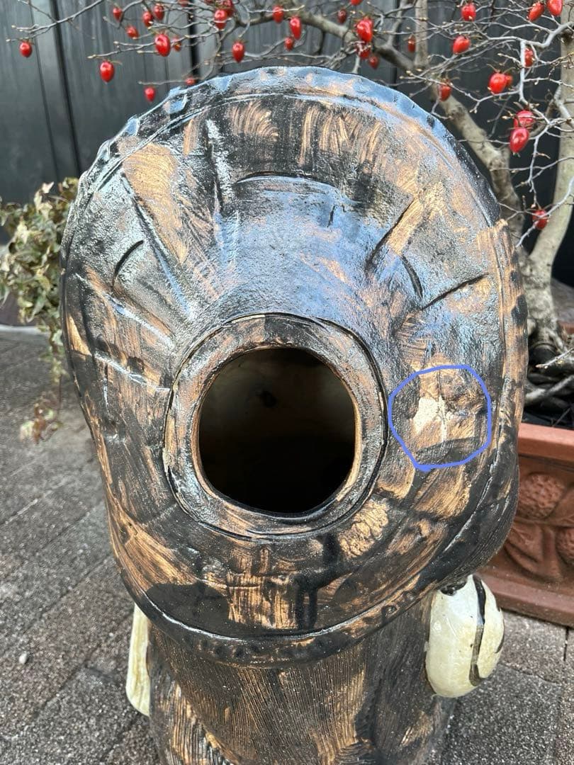 狸庵作 信楽焼 狸 高さ62cm 大型 手作り 置物 商売繁盛 開運