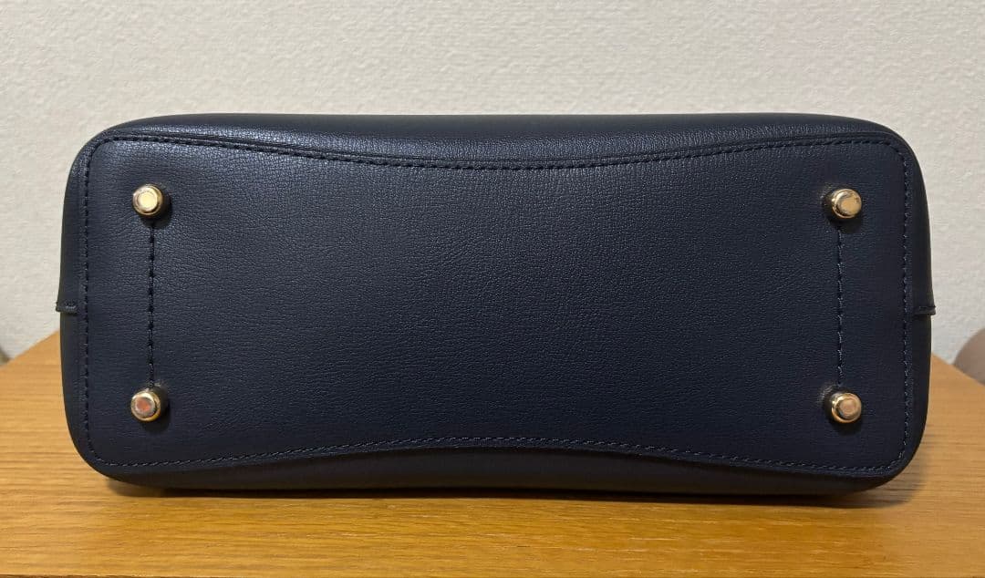 美品 COACH コーチ レザー トートバッグ 2way ネイビー