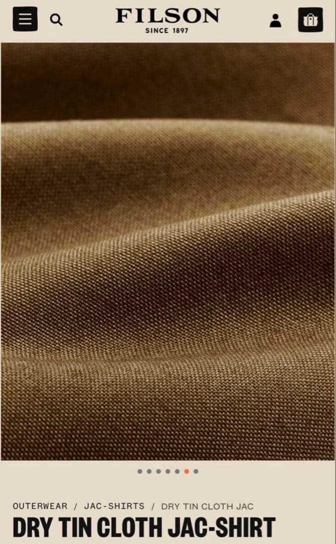 【最終価格】フィルソン ドライティンクロス ジャックシャツ L