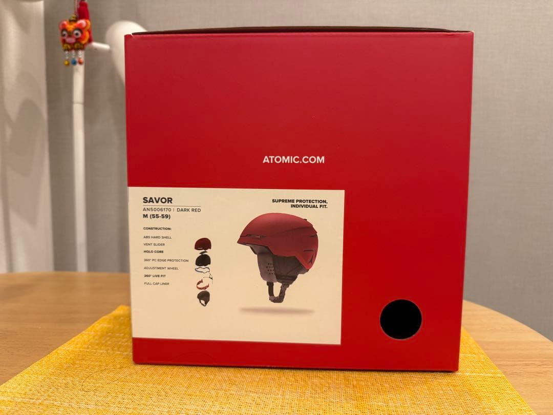 ATOMIC SAVOR ヘルメット M ダークレッド