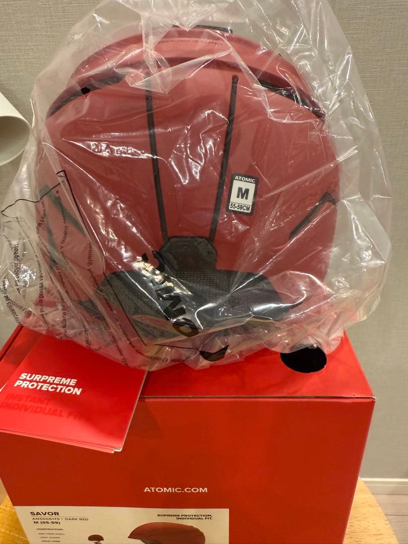 ATOMIC SAVOR ヘルメット M ダークレッド