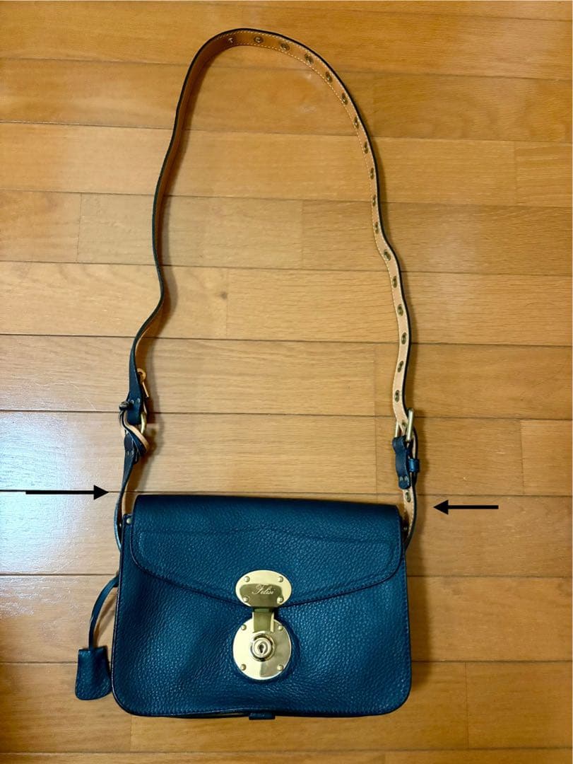 激レア！！【Felisi】 コレクションレザー ショルダーバッグ(ネイビー)