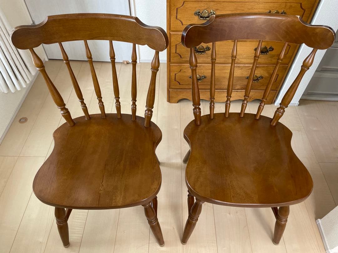 【2脚】ダイニング チェア ウィンザーチェア