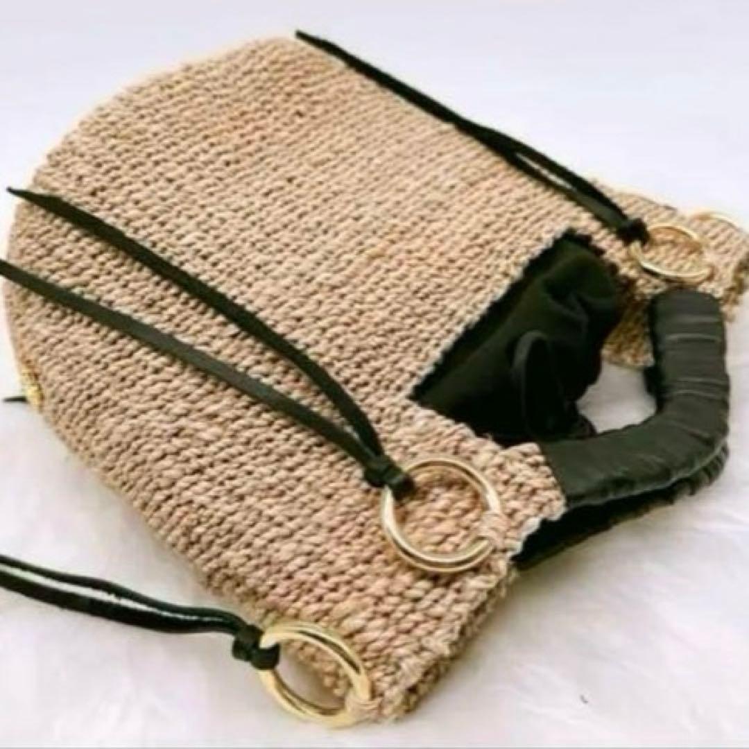 美品✨ ヴィオラドーロ MIRO リング フリンジ トートバッグ 巾着付き