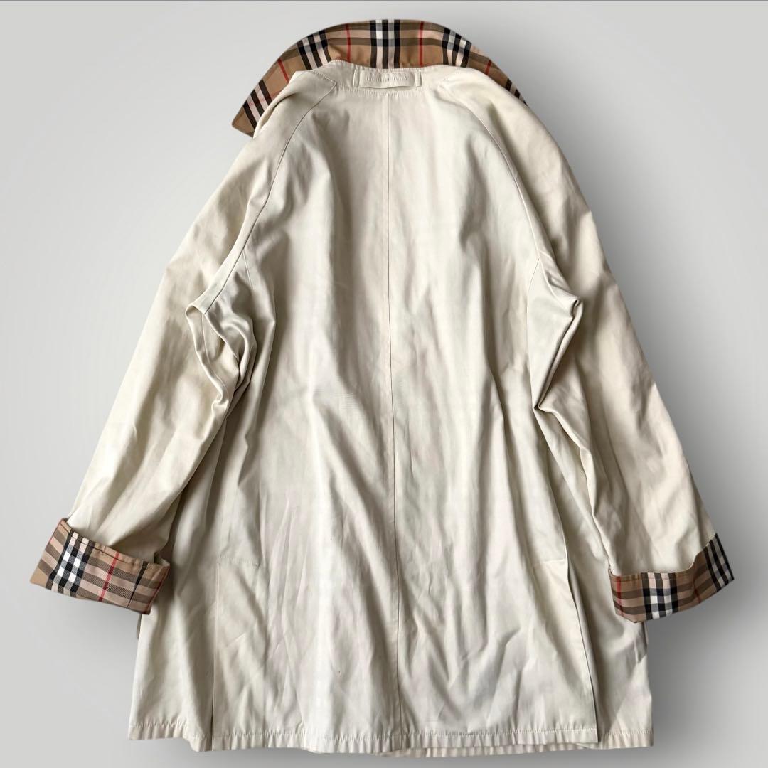 美品☆バーバリーロンドン ステンカラーコート ノバチェック 大きいサイズ
