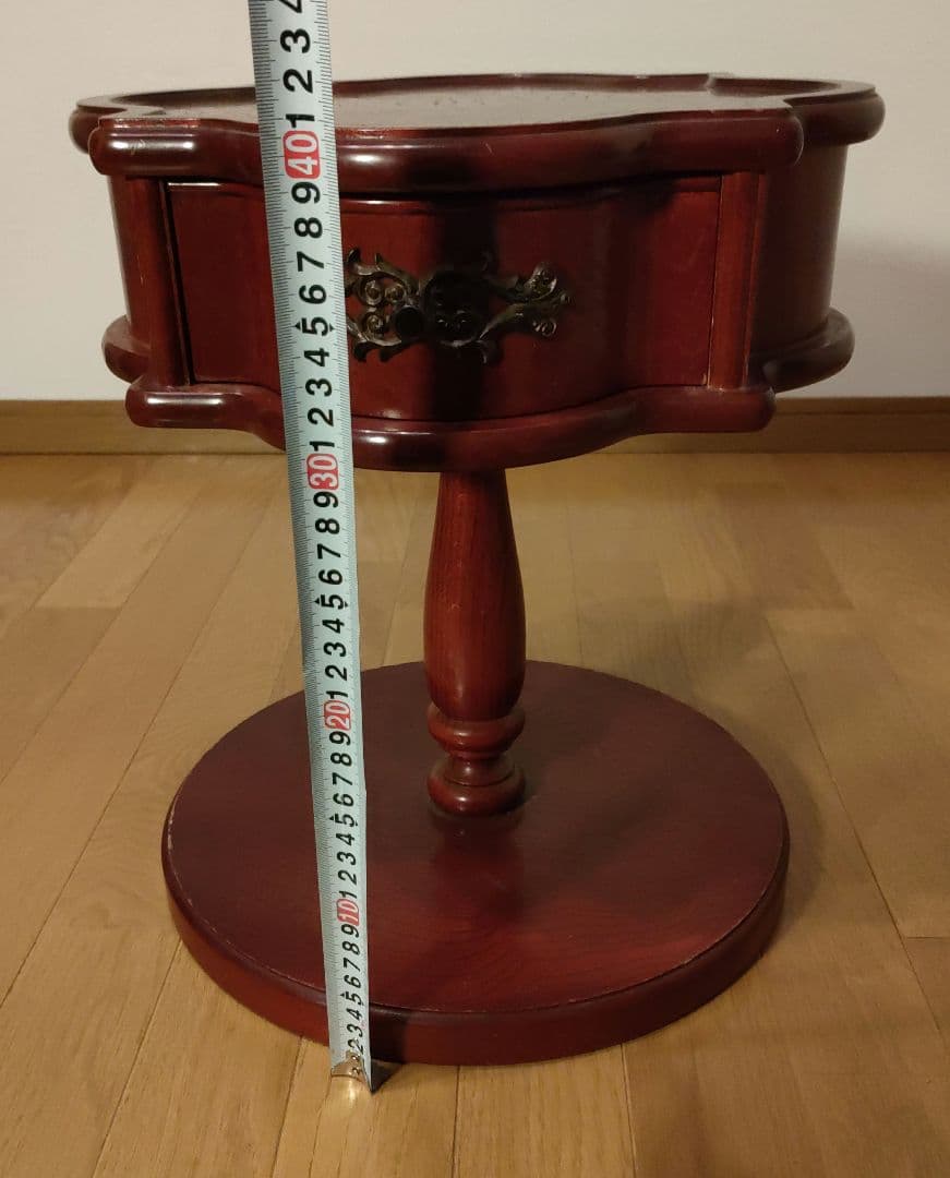 サイドテーブル 花びら型天井 引き出し付 ヴィンテージ アンティーク