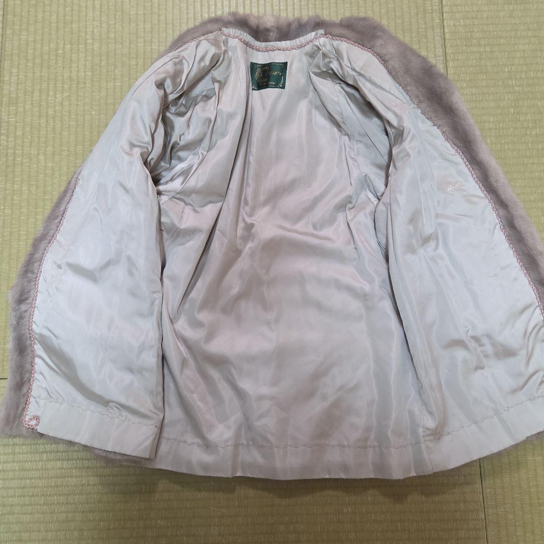 ミンク グレージュ系 サファイアミンク 袖絞 ボタン有り フリーサイズ