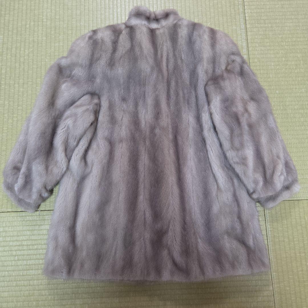 ミンク グレージュ系 サファイアミンク 袖絞 ボタン有り フリーサイズ