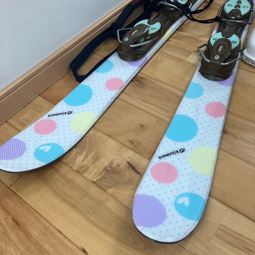 ショートスキー　レディース　kissmark キスマーク 3点セット　25㎝