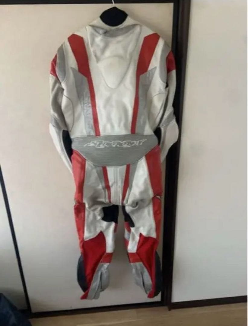 転倒歴無し　オマケ付き！3L Spoon レーシングスーツ 革ツナギ MFJ公認