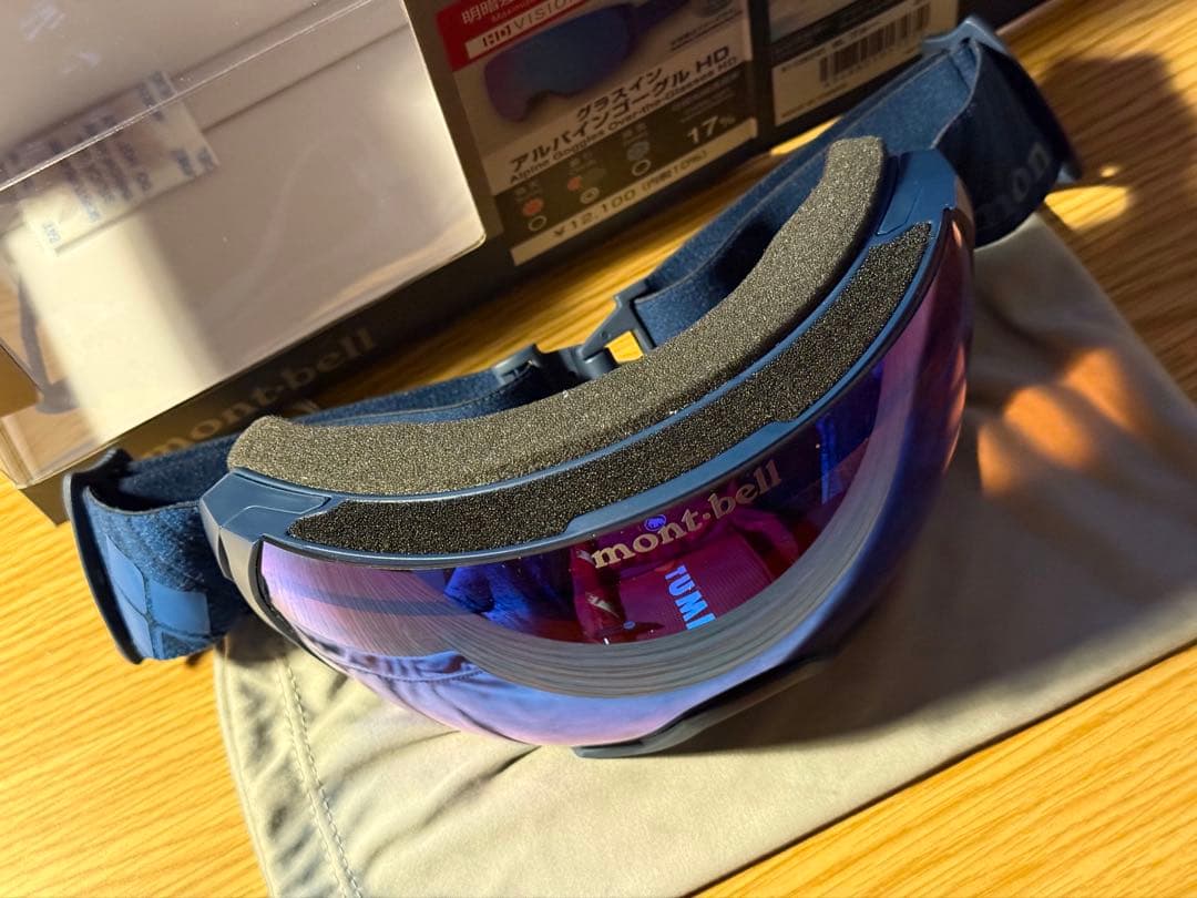 mont-bell グラスイン アルパイングogル HD ブルー