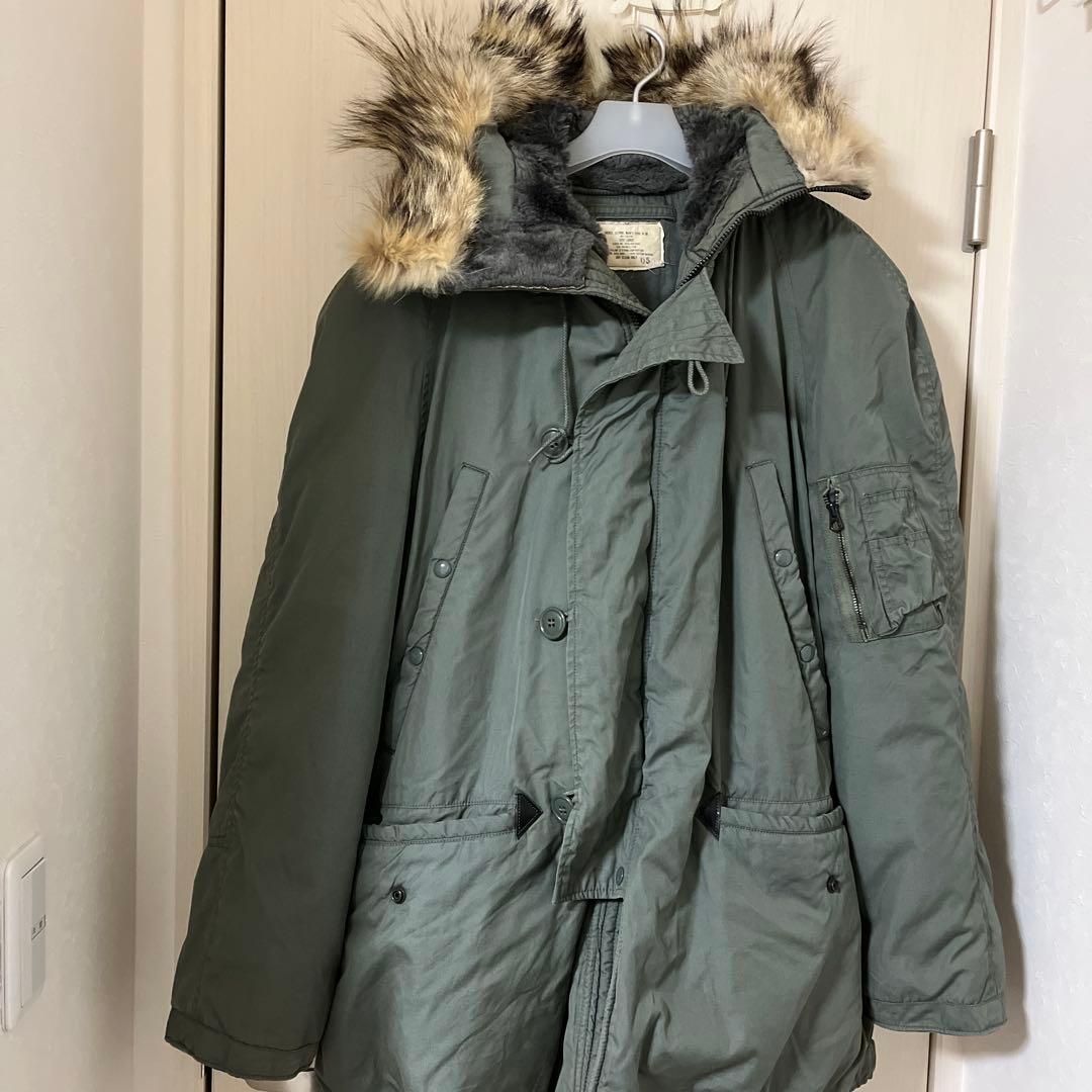 US ARMY N-3B フライトジャケット 実物 リアルファー 69年 L