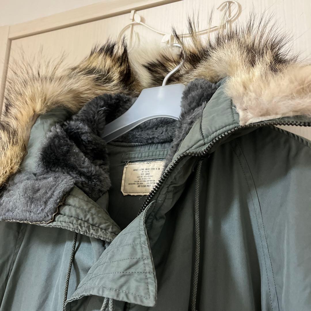 US ARMY N-3B フライトジャケット 実物 リアルファー 69年 L