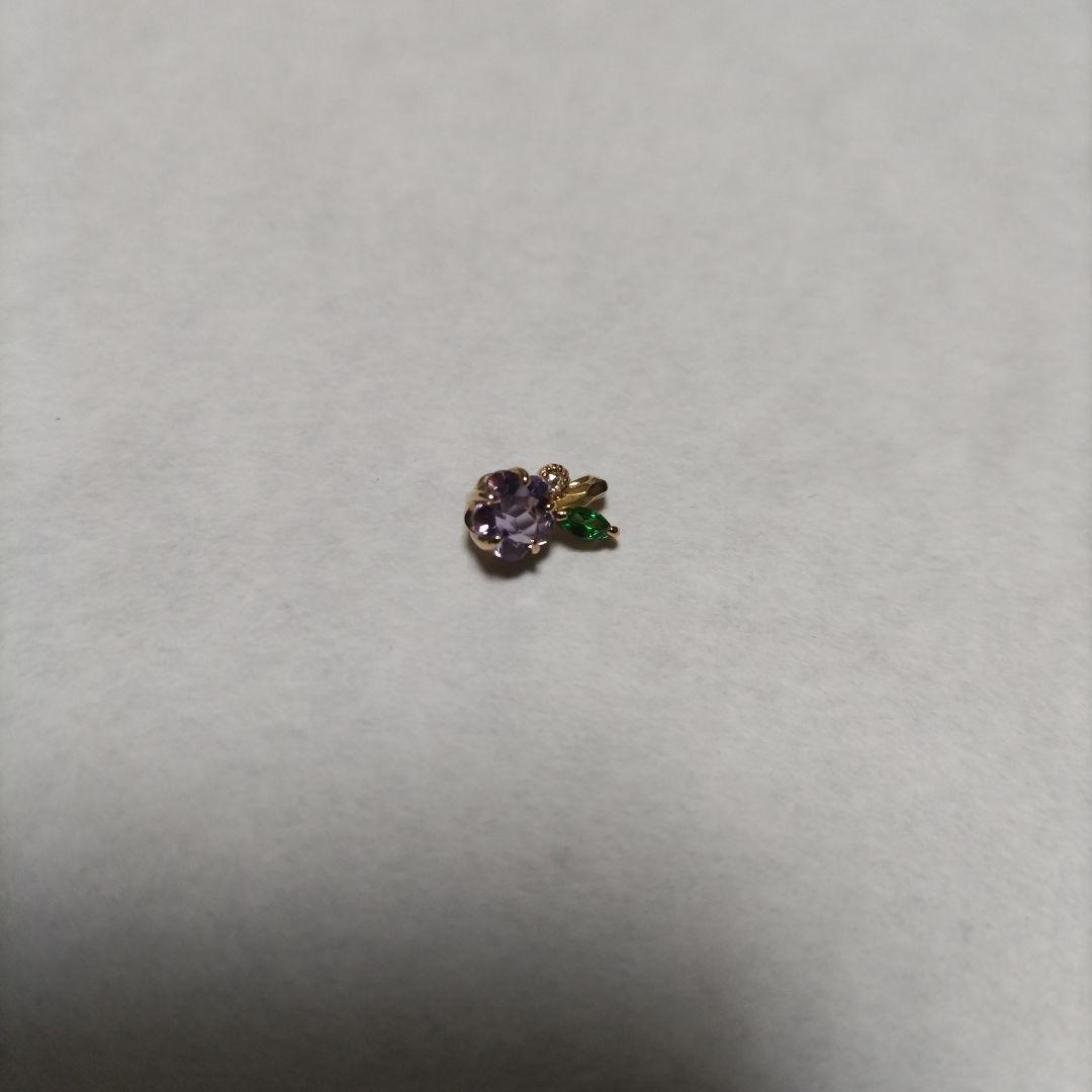 ベーネベーネ　アメジスト　フラワーネックレストップ　チャーム　K18
