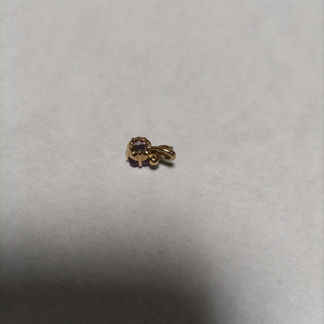 ベーネベーネ　アメジスト　フラワーネックレストップ　チャーム　K18