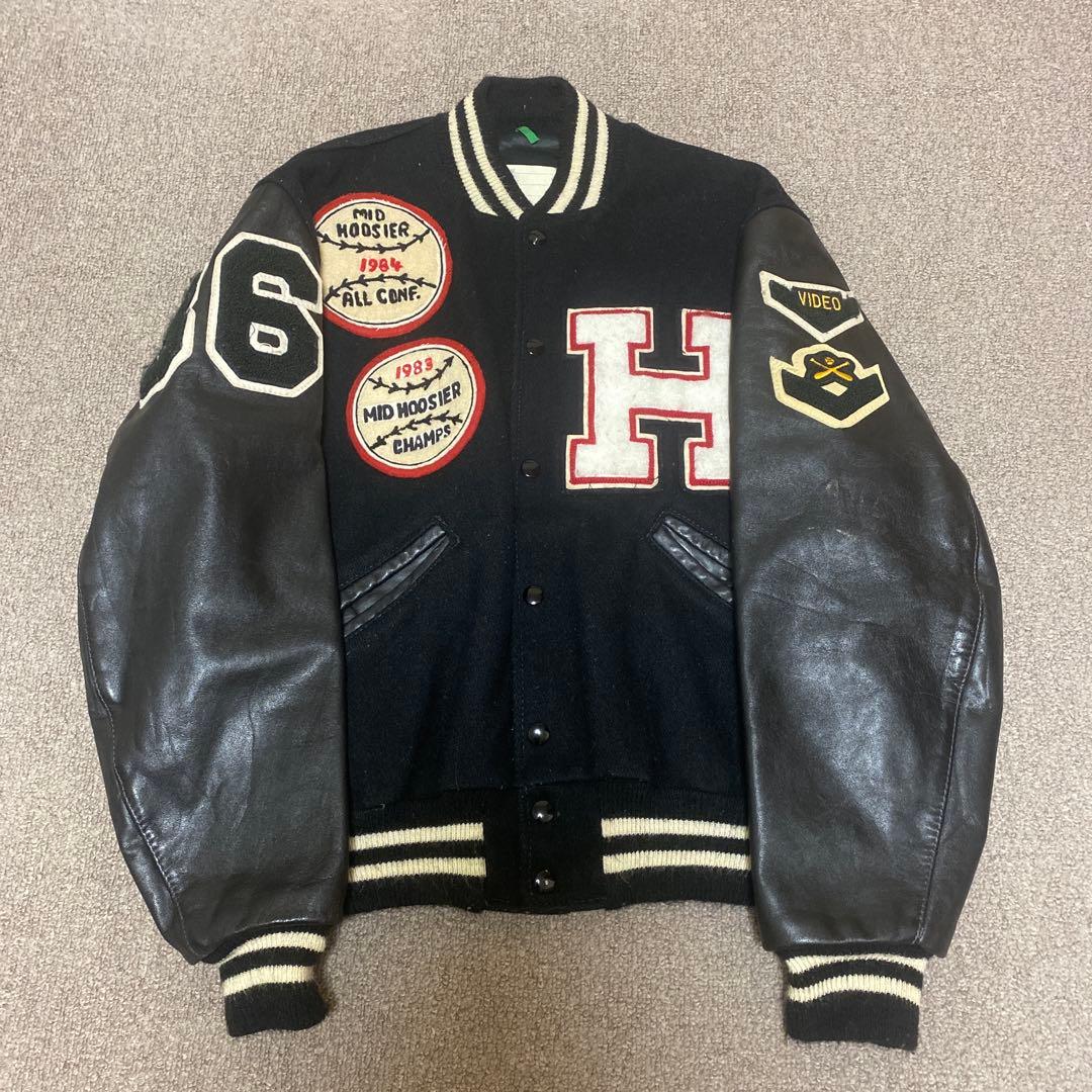 h*7様 DELONG デロング　80s スタジャン　ブラック　最終値下げ