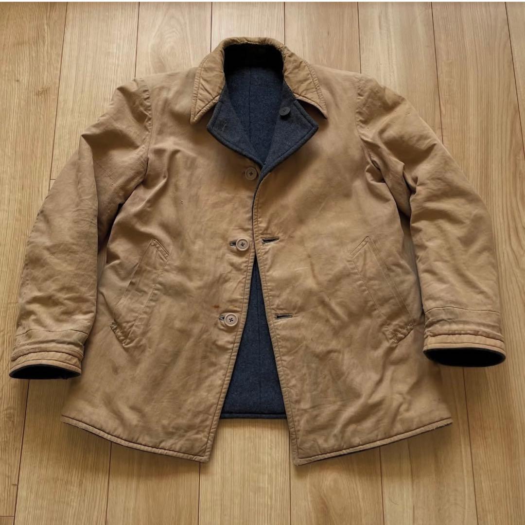 フレンチヴィンテージ ウールリバーシブルジャケット 30s フランス軍