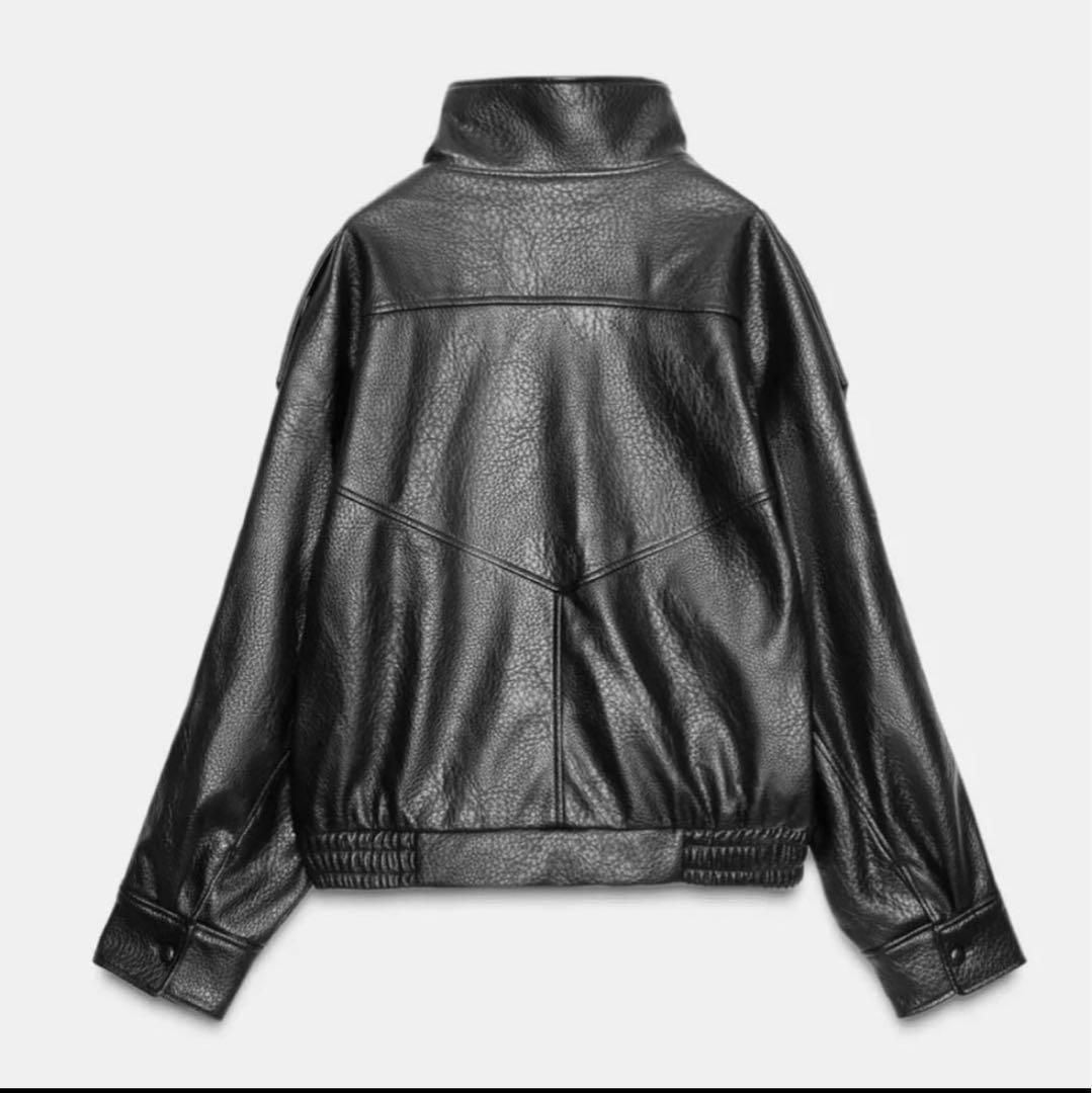 【新品・未使用】ZARA フェイクレザージャケット　XXL（15〜17号）