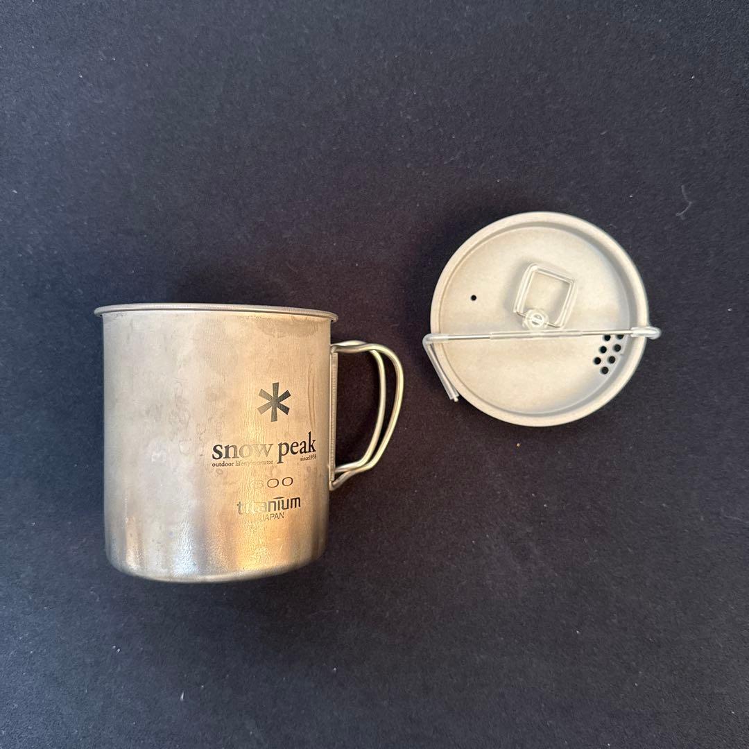  peak チタン マグカップ 600ml 蓋付き
