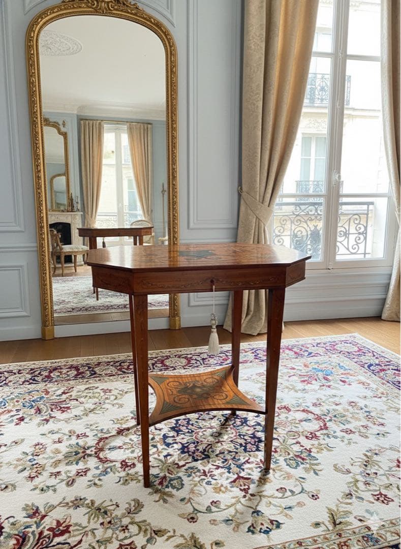 フランスアンティーク　ジュエリーケース サイドテーブル