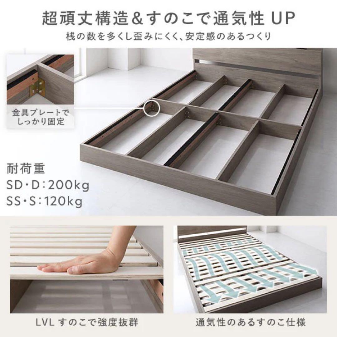 【週末限定価格】RASIK セミダブルベッドフレーム『Famite ファミーテ』