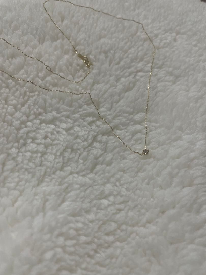 ete k18 一粒 ダイヤモンド ネックレス