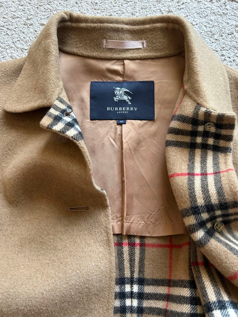 バーバリー　ウールカシミヤキャメルコート