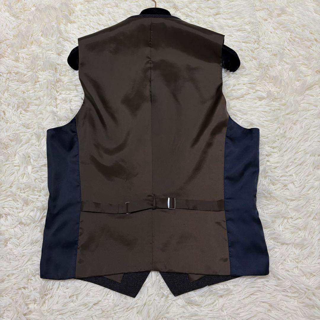 【極美品】パーフェクトスーツファクトリー 洗える3ピースセットアップ ブラウン