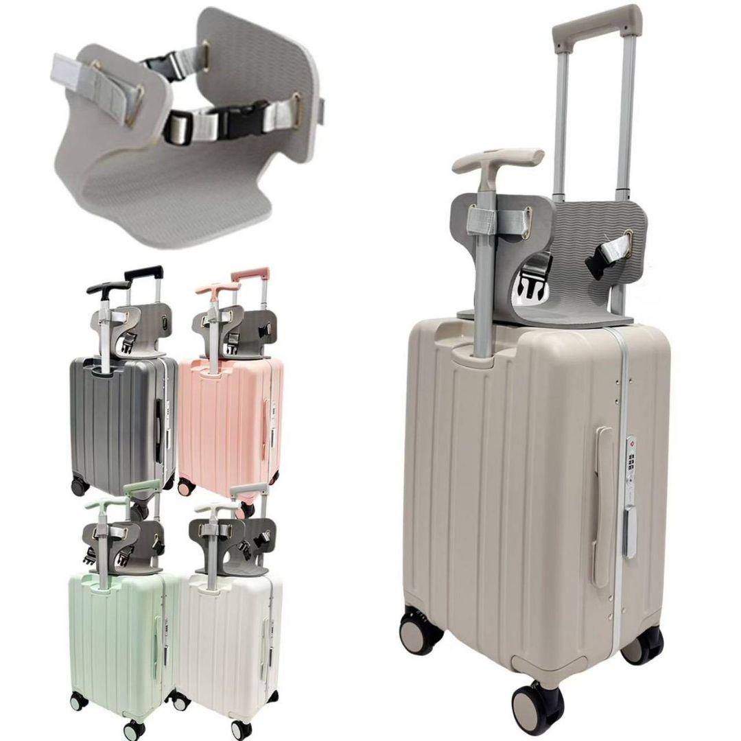 キャリーケース 子どもが乗れる ピンク 40L 20インチ ネットバッグ付