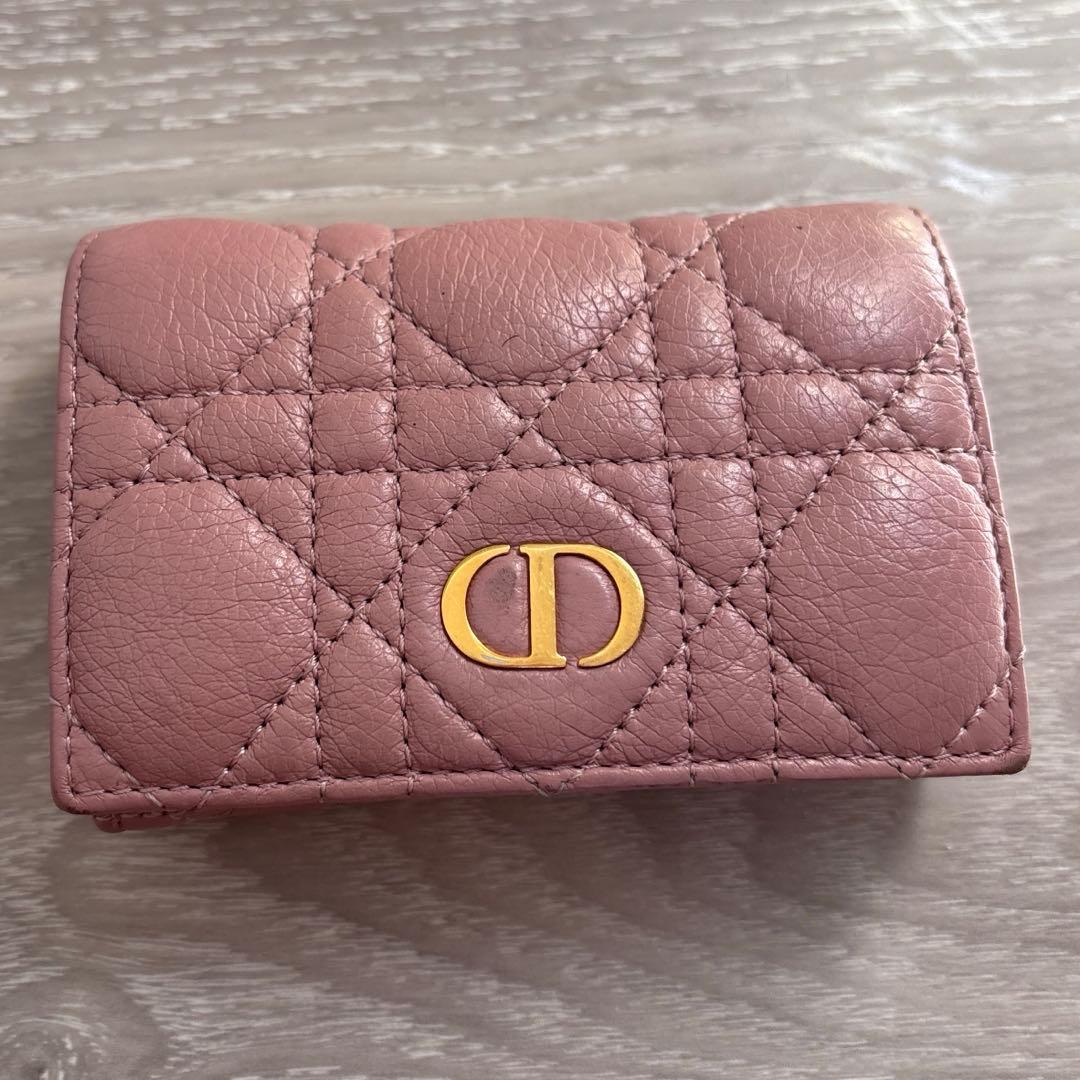 Dior Caro Glycine ウォレット カナージュカーフスキン 財布