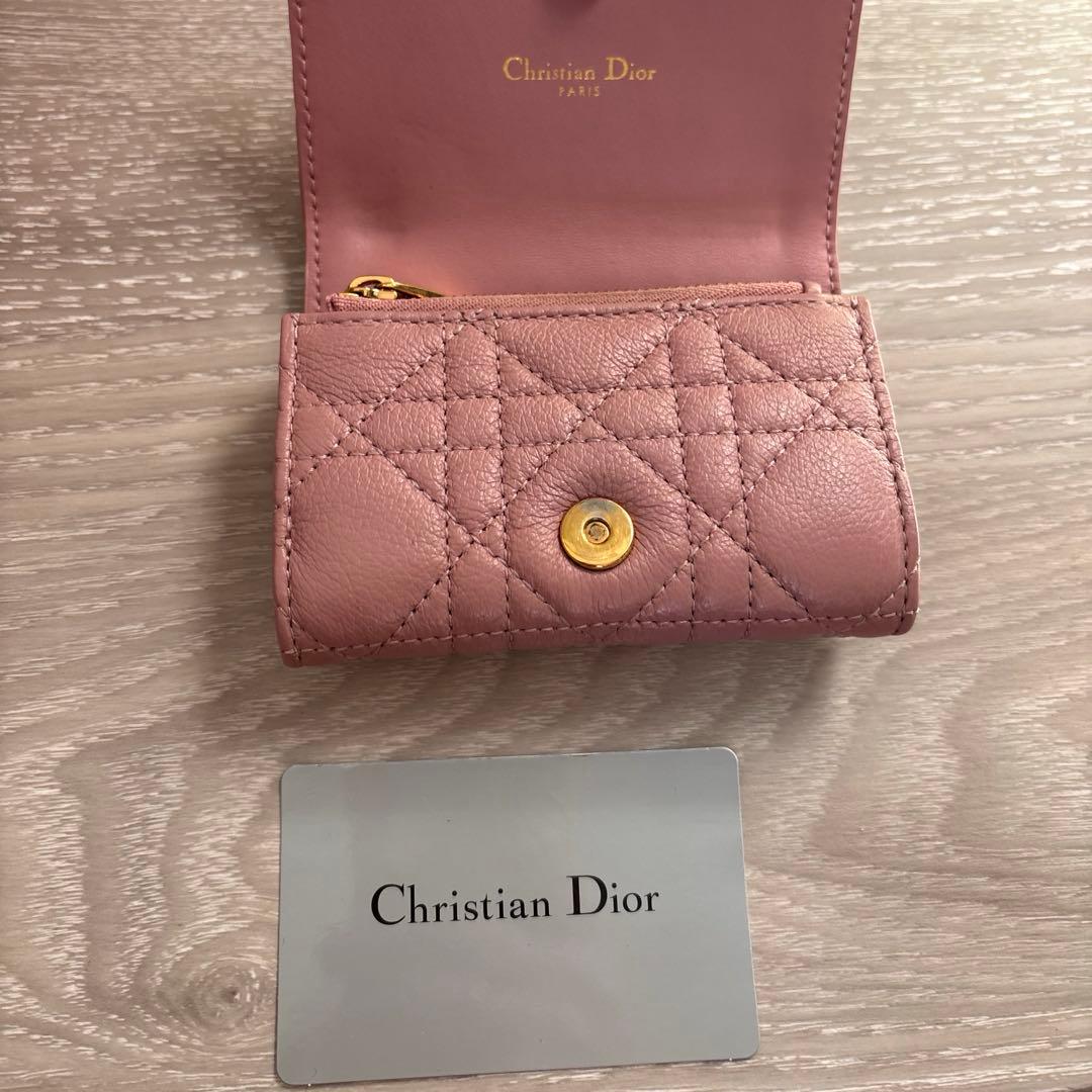 Dior Caro Glycine ウォレット カナージュカーフスキン 財布