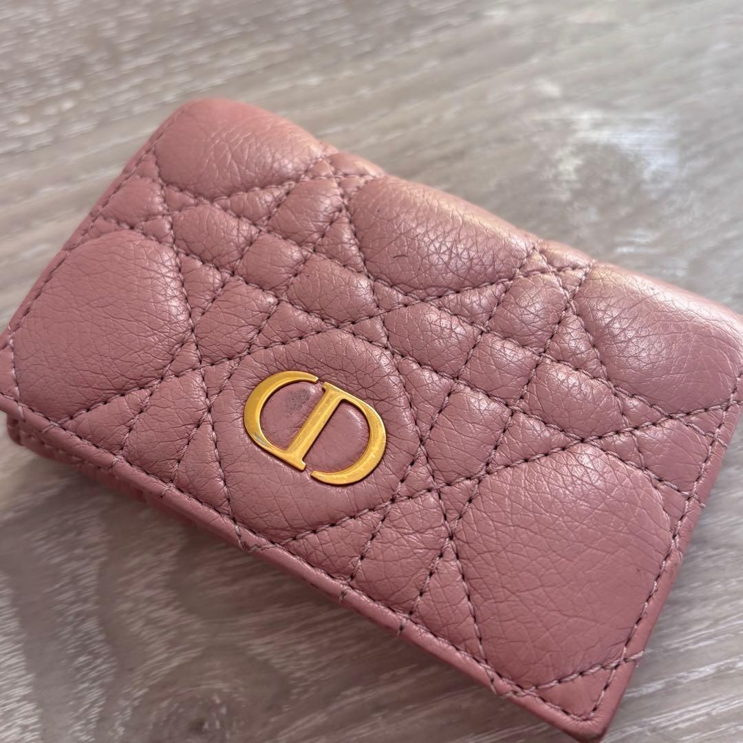 Dior Caro Glycine ウォレット カナージュカーフスキン 財布
