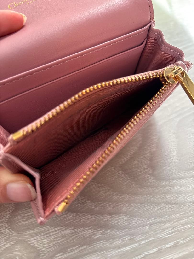 Dior Caro Glycine ウォレット カナージュカーフスキン 財布