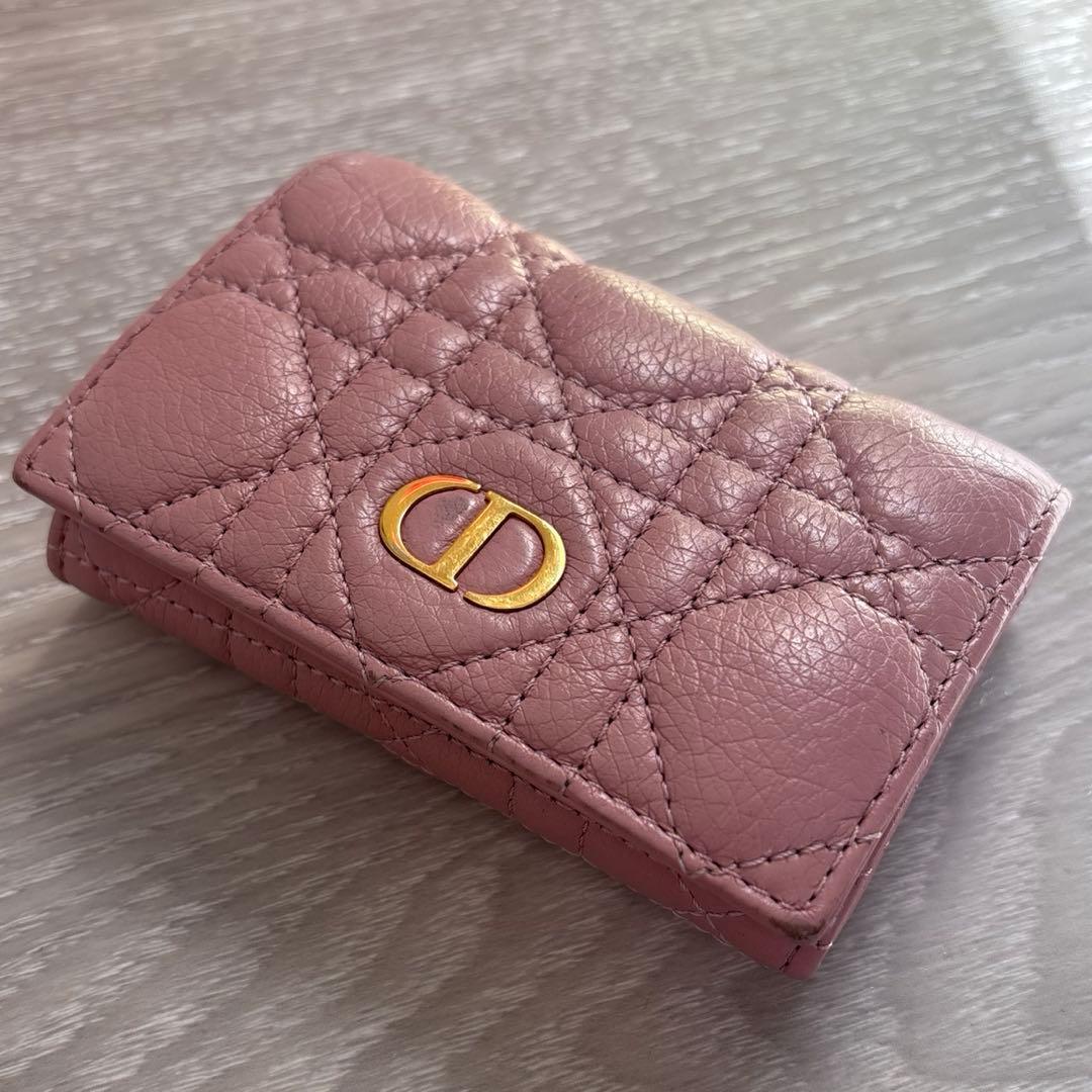 Dior Caro Glycine ウォレット カナージュカーフスキン 財布