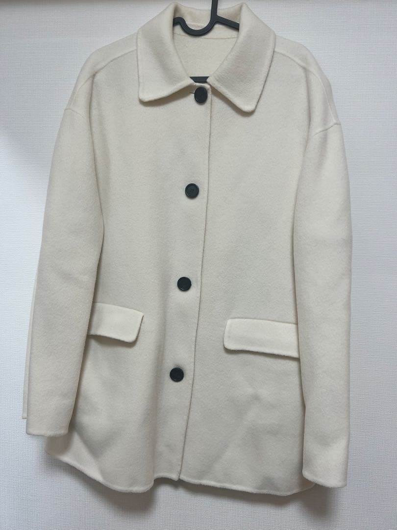 ベースメントオンライン MAAYAデザイン リバーミドルコート　アイボリー