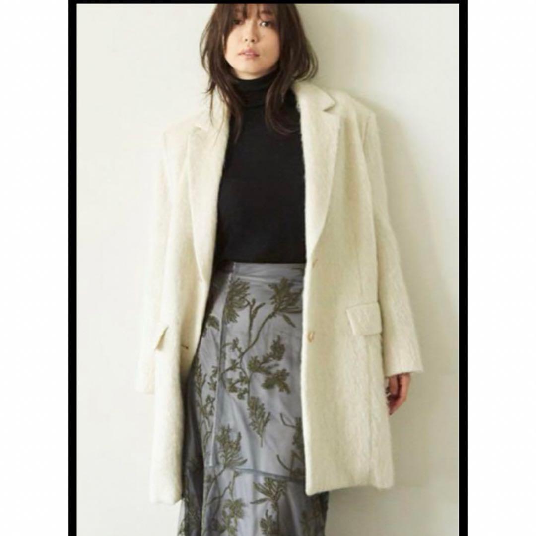 【新品未使用】FRAY I.D / テーラードシャギーショートコート