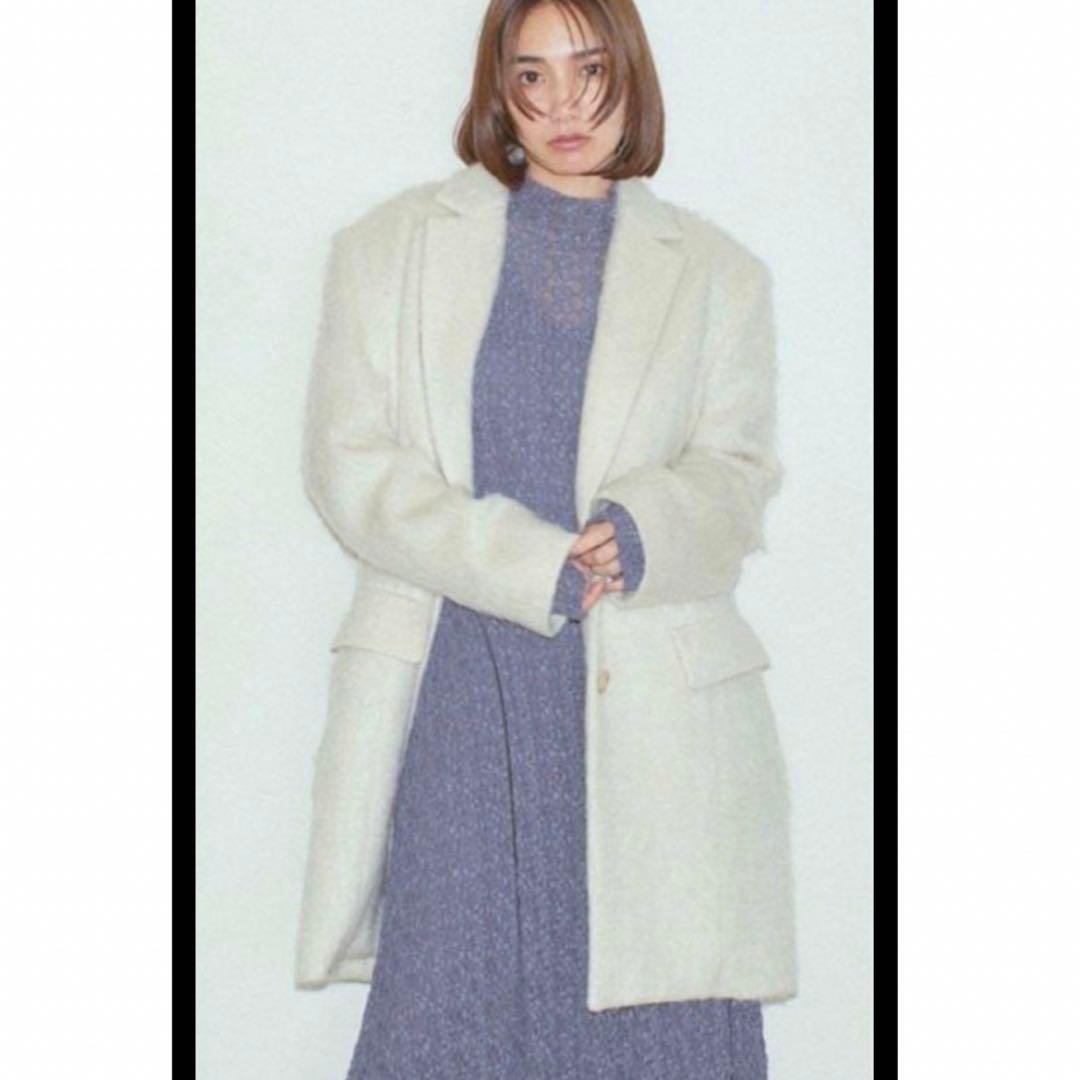 【新品未使用】FRAY I.D / テーラードシャギーショートコート